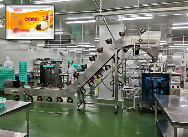 自动化速冻汤圆包装机生产线实拍